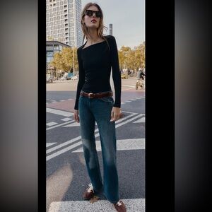 Ribbed Long Sleeve T-Shirt